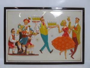 lot 82 image: Awesome Vintage 1950s Embossed SCHLITZ Beer Sign