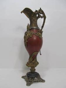 lot 90 image: Very Nice Large Signed Ornate Antique Victorian Mantel Ewer