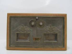 lot 130 image: Nice Antique Postal Box Door Bank