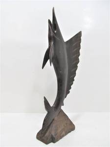 lot 136 image: Carved Ironwood Sailfish