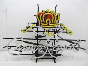 lot 203 image: CROWN ROYAL Whiskey Neon Bar Sign