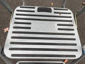 lot 110 image: Cosco 3 Step Folding Aluminum Step Stool with Tray