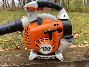 lot 124 image: Stihl Gas Powered Leaf Blower Model BG86