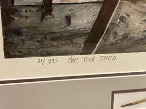 lot 138 image: The Tool Shed 1983 Framed Photography Print by Richard James Doyle Numbered 21 of 295