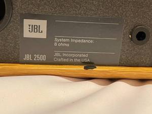 lot 144 image: 2 JBL Oak Speakers Model 2500