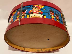 lot 145 image: Vintage Metal Toy Drum