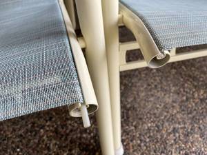 lot 171 image: 4 Metal  Mesh Patio Chairs