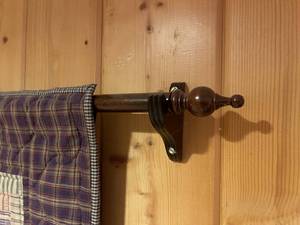 lot 178 image: Hand Made Quilt Piece with Wall Mount Fixture