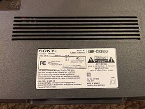 lot 185 image: Sony TV Model XBR-43X800D