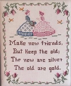 lot 52 image: Vintage Framed Needlepoint Art