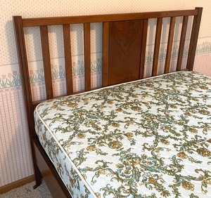 lot 21A image: Vintage FullQueen Bed on Casters