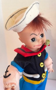 lot 81 image: Vintage Popeye, Olive Oyl and SweePea Alexander Dolls