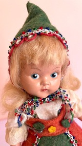 lot 222 image: 1948-1950 Vogue Painted Eye Ginny Steffi Doll