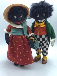 lot 8 image: R. John Wright Miss Golli Doll and R. John Wright Golliwog Doll