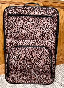 lot 371 image: 3 Piece Cheetah Print Luggage Set by Rockland