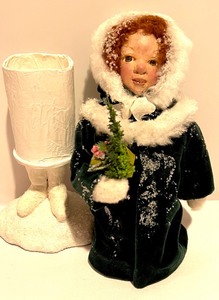 lot 288 image: Mr. and Mrs. Clause Paper Mache Candy Holders