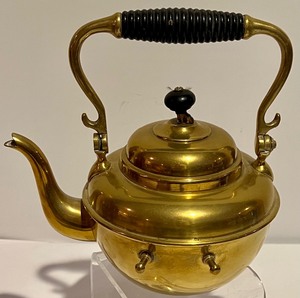 lot 318 image: Antique S. Sternau & Co Brass Teapot with Stand