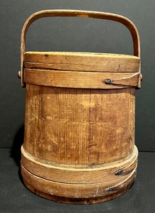 lot 463 image: Primitive Wooden Sugar Bucket
