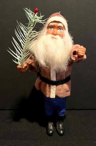 lot 472 image: Vintage Christmas Candy Containers, Two Feather Trees and More