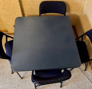 lot 475 image: Folding Card Table and Four Chairs