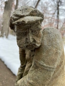lot 188A image: Cement Golfing Figurine Statue