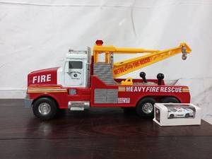 Toy Firetruck & Small Kendall GT-1 Toy Car