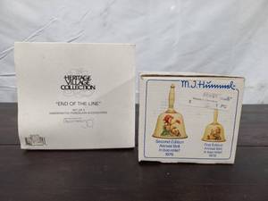 1979 M.J. Hummel Bell 1979 & Department 56 End Of The Line Holiday Village Accessories