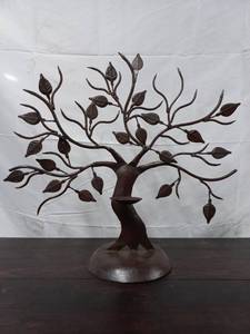 Crafted Metal Tree Candle Holder