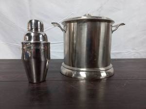 Stainless Ice Bucket & Cocktail Shaker