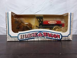 Pertl True Value Horse & Wagon Coin Bank In Original Packaging