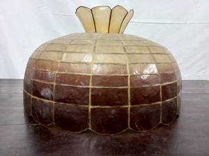 Large Vintage MCM Capiz Shell Lamp Shade