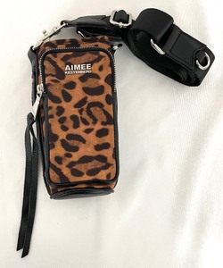 lot 10 image: Aimee Kestenberg Nylon Crossbody Leopard Water Bottle Carrier