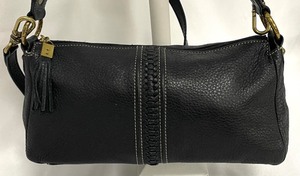 lot 12 image: Elliott Lucca Black Leather Handbag with Braided Handle and Accents