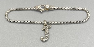 lot 36 image: JAI Sterling Silver Bracelet with J Charm