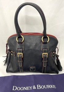 lot 39 image: Dooney & Bourke Navy Florentine Leather Domes Buckle Satchel with Dust Bag