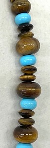 lot 43 image: Sterling Silver Necklace with Tiger Eye Beads