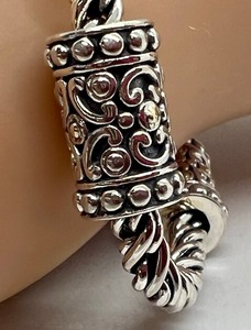 lot 7 image: A by JH Sterling and 14k Bracelet - John Hardy Sterling Bracelet