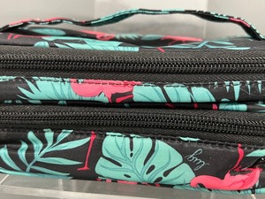 lot 72 image: LUG Flamingo Black Large Trolley Cosmetic Case and LUG Double Decker Cosmetic Bag
