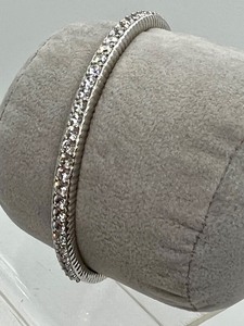 lot 70 image: Sparkling Cubic Zirconia and Sterling Bracelet