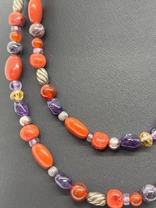 lot 74 image: Carolyn Pollack Sterling and Multi-Stone Beaded Necklace