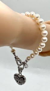 lot 69 image: Tacori IV Sterling, Cubic Zirconia and Freshwater Pearl Bracelet