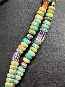 lot 75 image: Sterling  Carolyn Pollack Turquoise Beaded Necklace