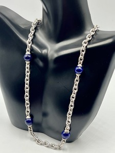 lot 123 image: Judith Ripka Lapis and Sterling 17 Necklace