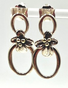 lot 121 image: Lovely Sterling and 18k Earrings by Anna King