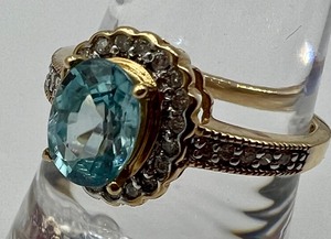 lot 119 image: 14k Topaz, Diamond Ring