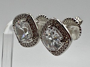 lot 111 image: Dazzling Sterling and Cubic Zirconia Earrings