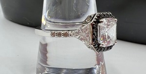 lot 103 image: Dazzling Cubic Zirconia and Sterling Ring