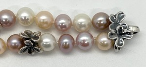 lot 151 image: Amazing Ann King Sterling Silver and Freshwater Pearl Bracelet with 18k Gold Accents