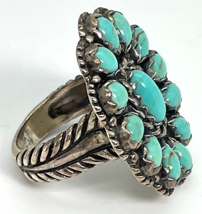 lot 158 image: Charming Carolyn Pollack Sterling Silver and Turquoise Ring