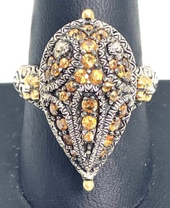 lot 166 image: Barbara Bixby Sterling Silver Ring with 14k Gold Accents